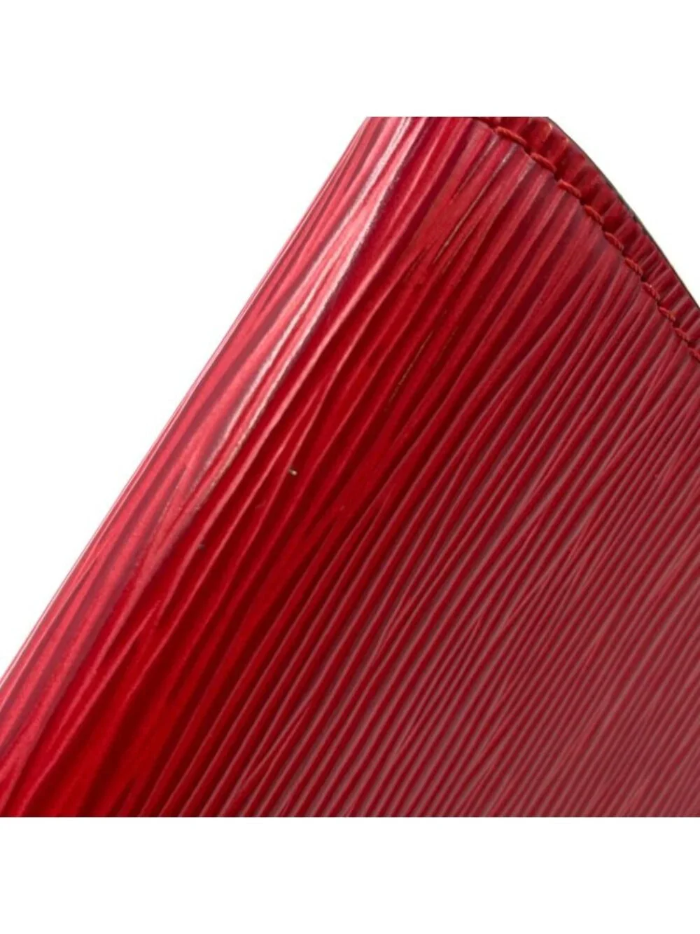 Louis Vuitton Pochette Epi Castilian Red Leather Handbag Gold - Picture 12 of 15